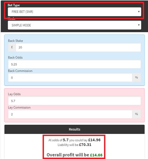 coral free bet calculator